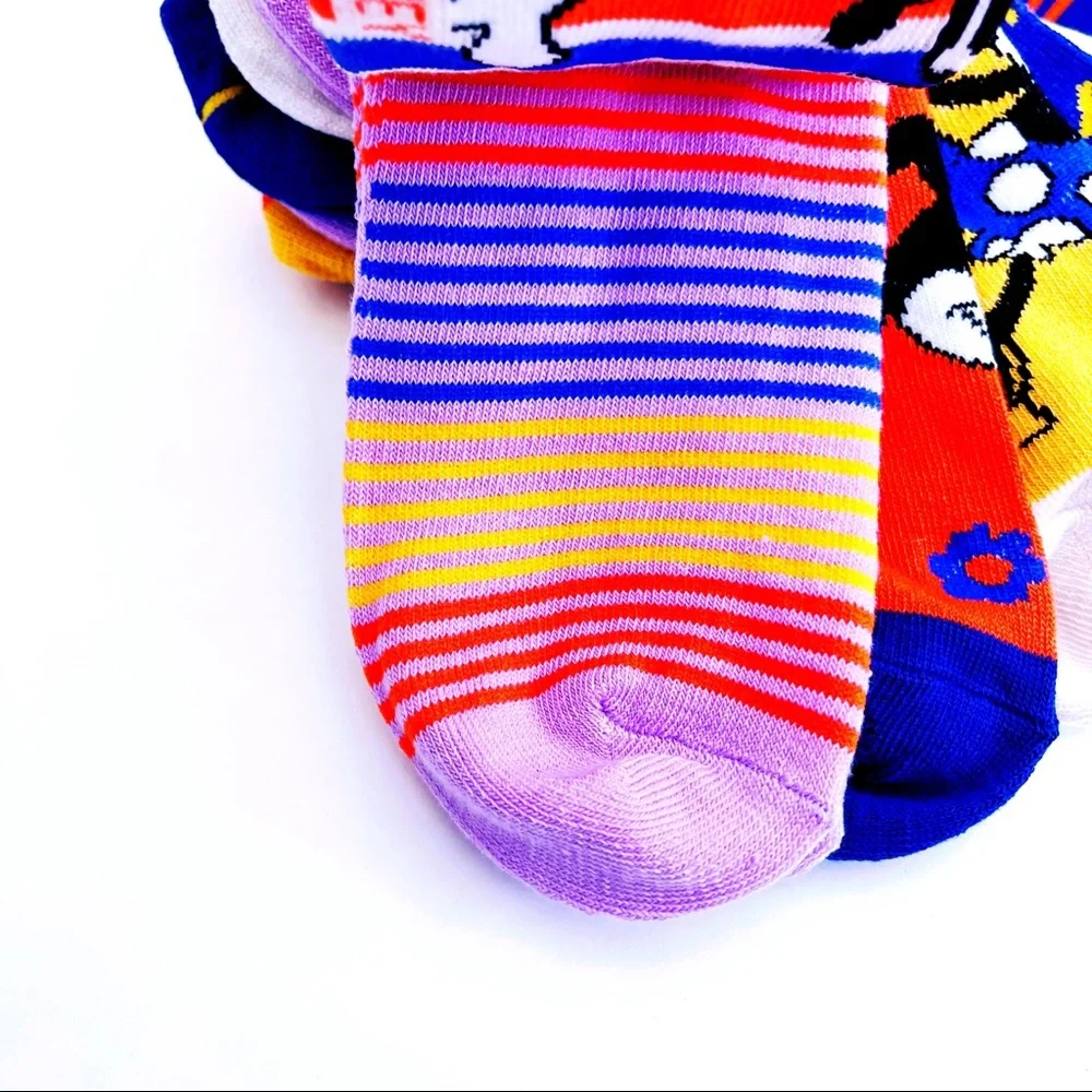 Disney Minnie Mouse Womens No Show Socks Flowers Sun Floral Colorful Fun Gift